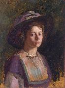 Heinrich Martin Krabbe Young Lady Germany oil painting artist